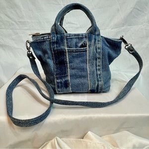 Mini Denim Tote made by Marlow London and Revival London.